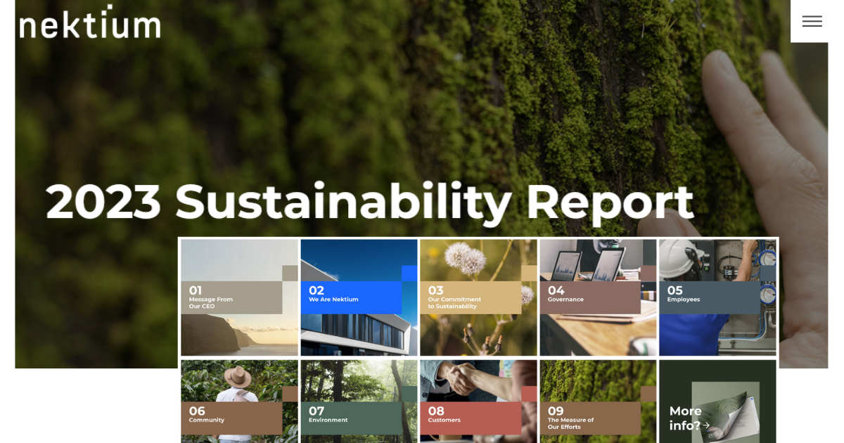 Nektium : committed to a sustainable future